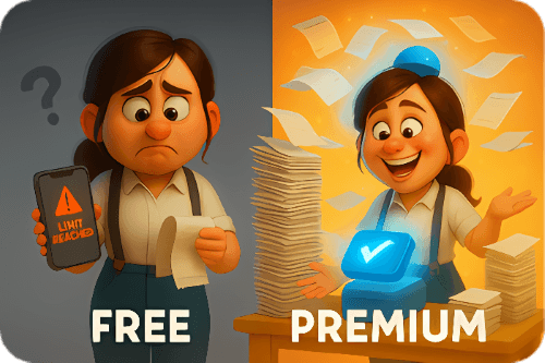 Unlimited receipt scans