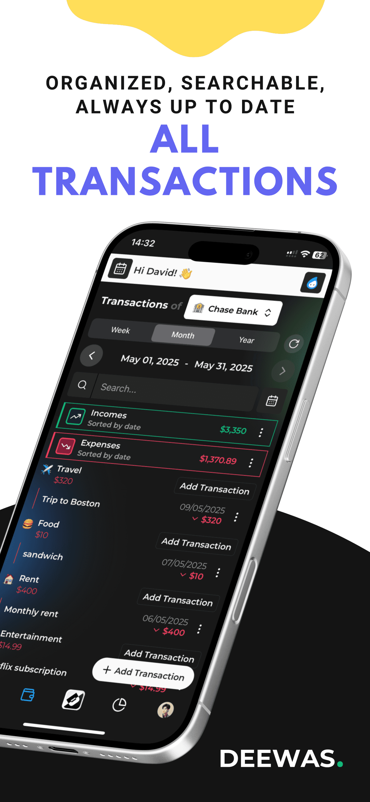 Transactions Screen